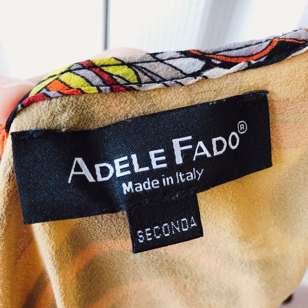 Adele Fado multicolor ruffle pattern dress small - Picture 7 of 8